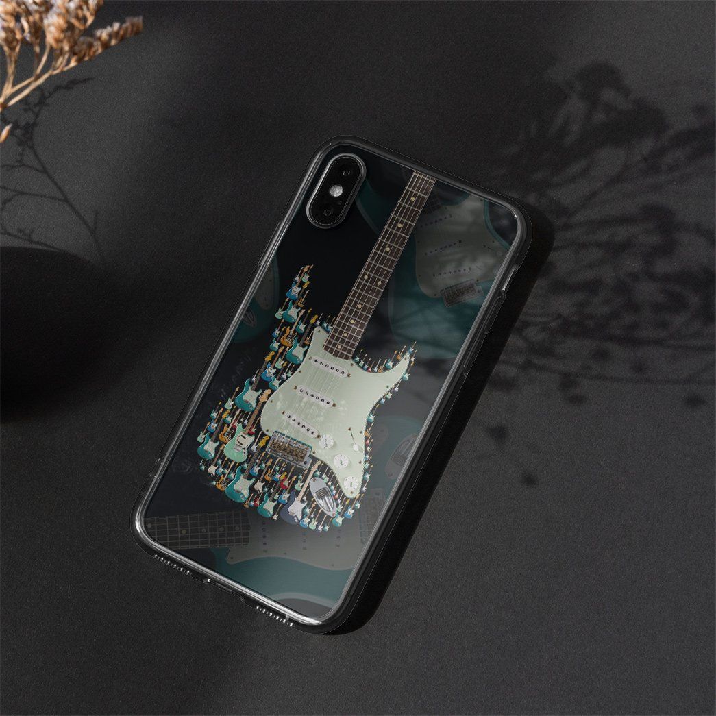 Gearhuman 3D Electric Guitar Custom Phone Case GV05117 Glass Phone Case 