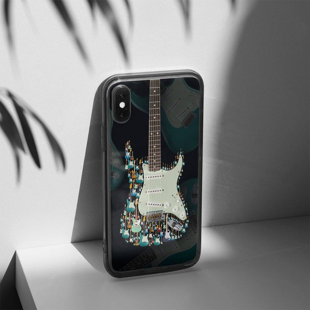 Gearhuman 3D Electric Guitar Custom Phone Case GV05117 Glass Phone Case 