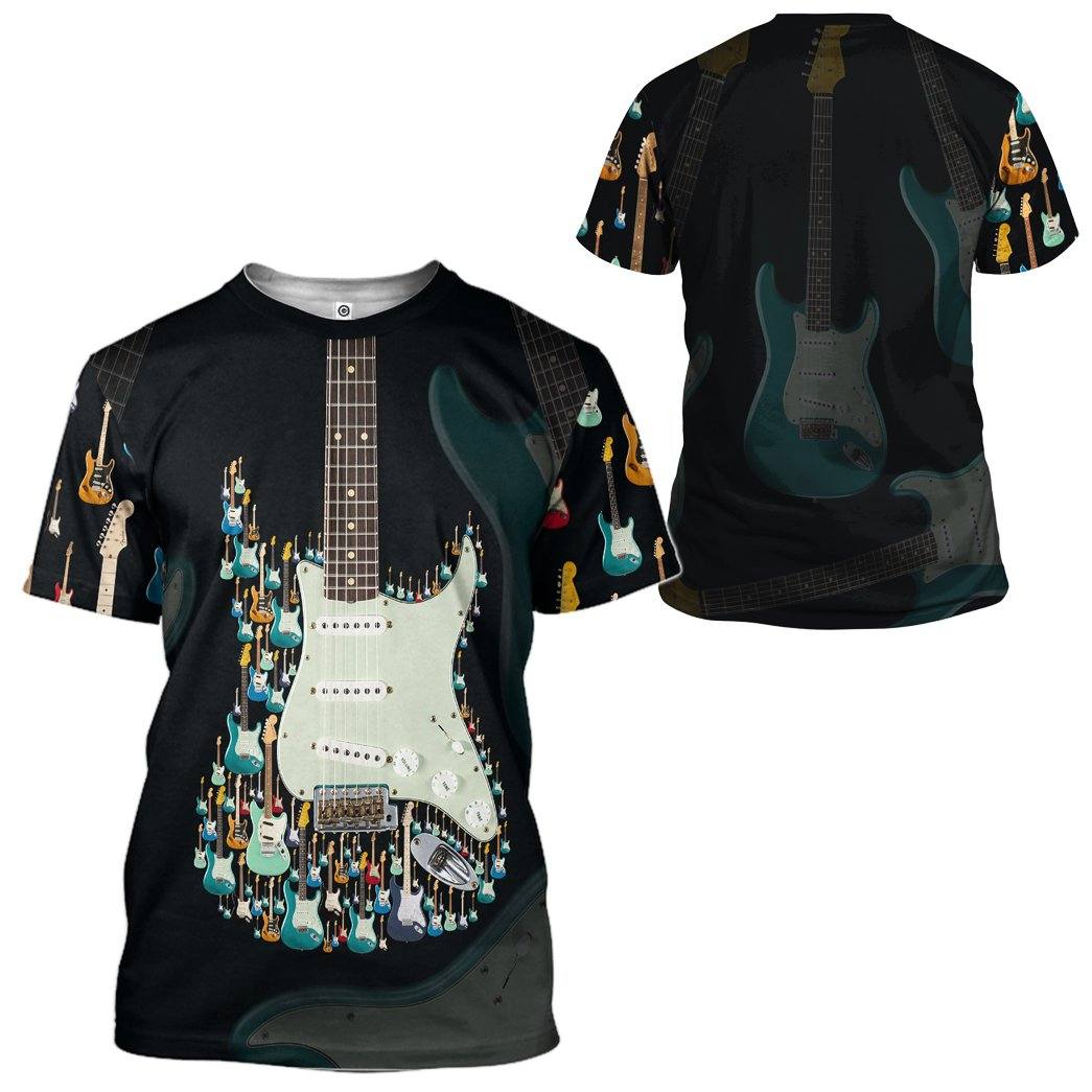 Gearhuman 3D Electric Guitar Custom Tshirt Hoodie Apparel GV05119 3D Apparel 