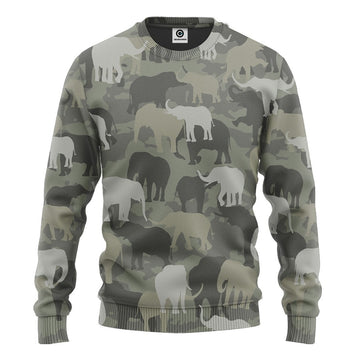 Gearhumans 3D Elephants Camo Custom Tshirt Hoodie Apparel