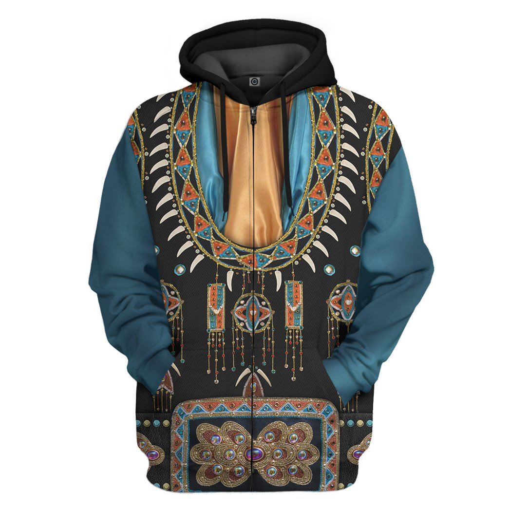 Gearhuman 3D Elvis Presley Alpine Suit Custom Hoodie Apparel GV030934 3D Custom Fleece Hoodies Zip Hoodie S 