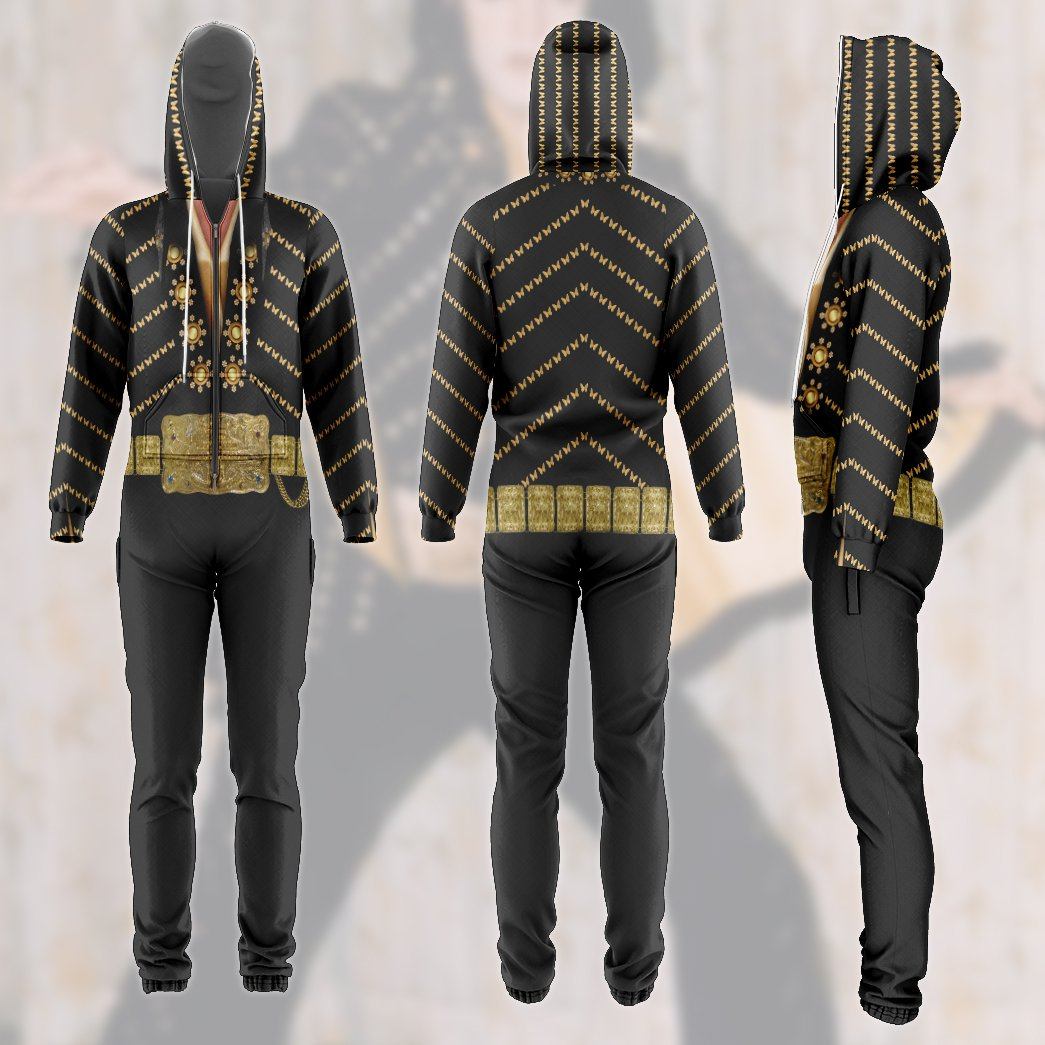 Gearhuman 3D Elvis Presley Black Jumpsuit GV27015 Jumpsuit