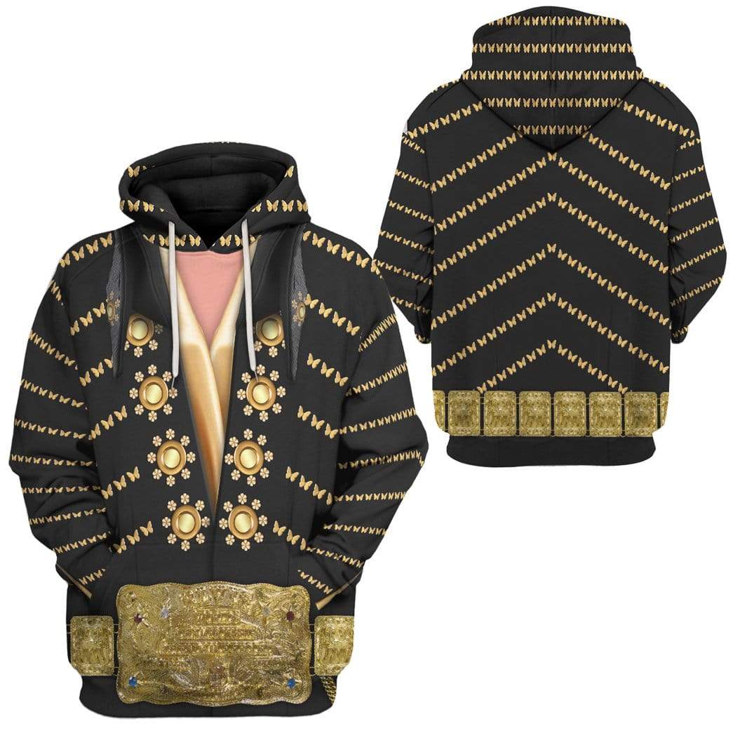 Gearhuman 3D Elvis Presley Custom Hoodie Apparel GL10083 3D Custom Fleece Hoodies 