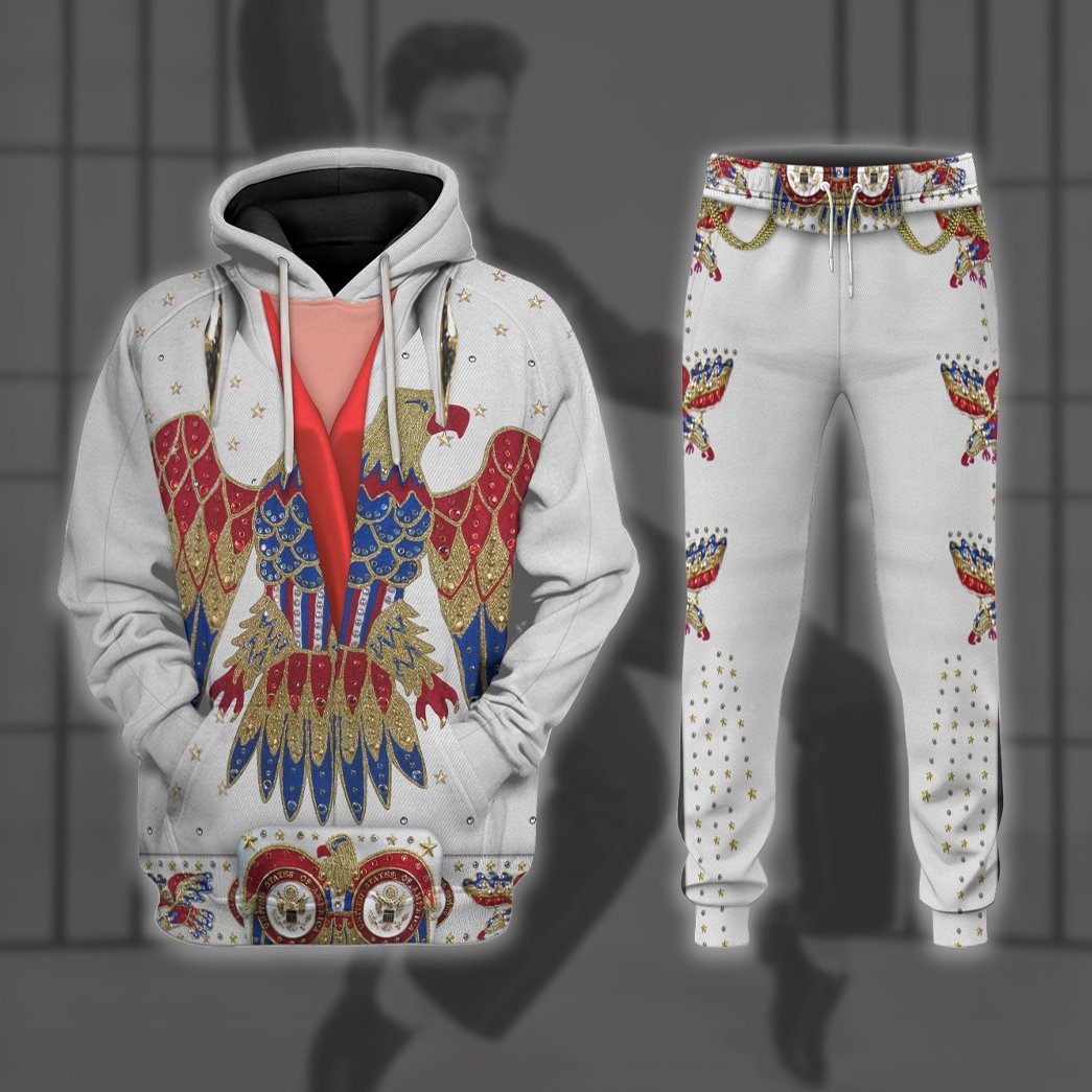 Gearhuman 3D Elvis Presley Eagle Jumpsuit Custom Sweatpants Apparel GV030931 Sweatpants 