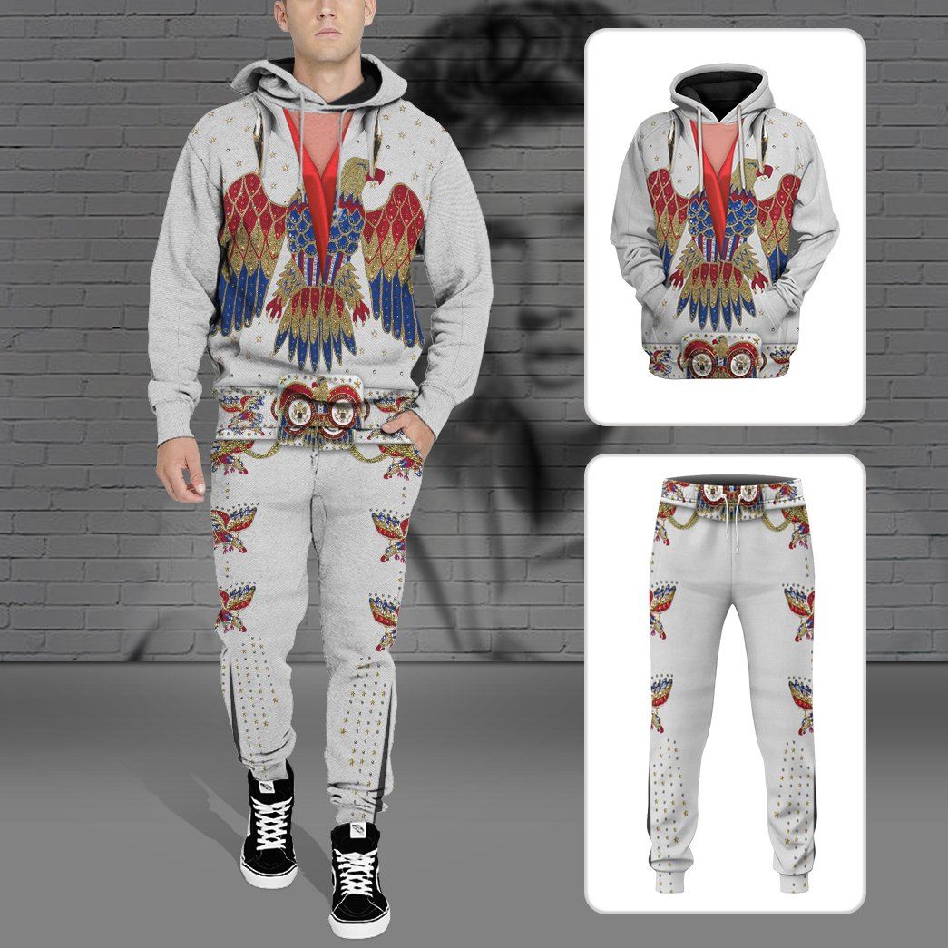 Gearhuman 3D Elvis Presley Eagle Jumpsuit Custom Sweatpants Apparel GV030931 Sweatpants 