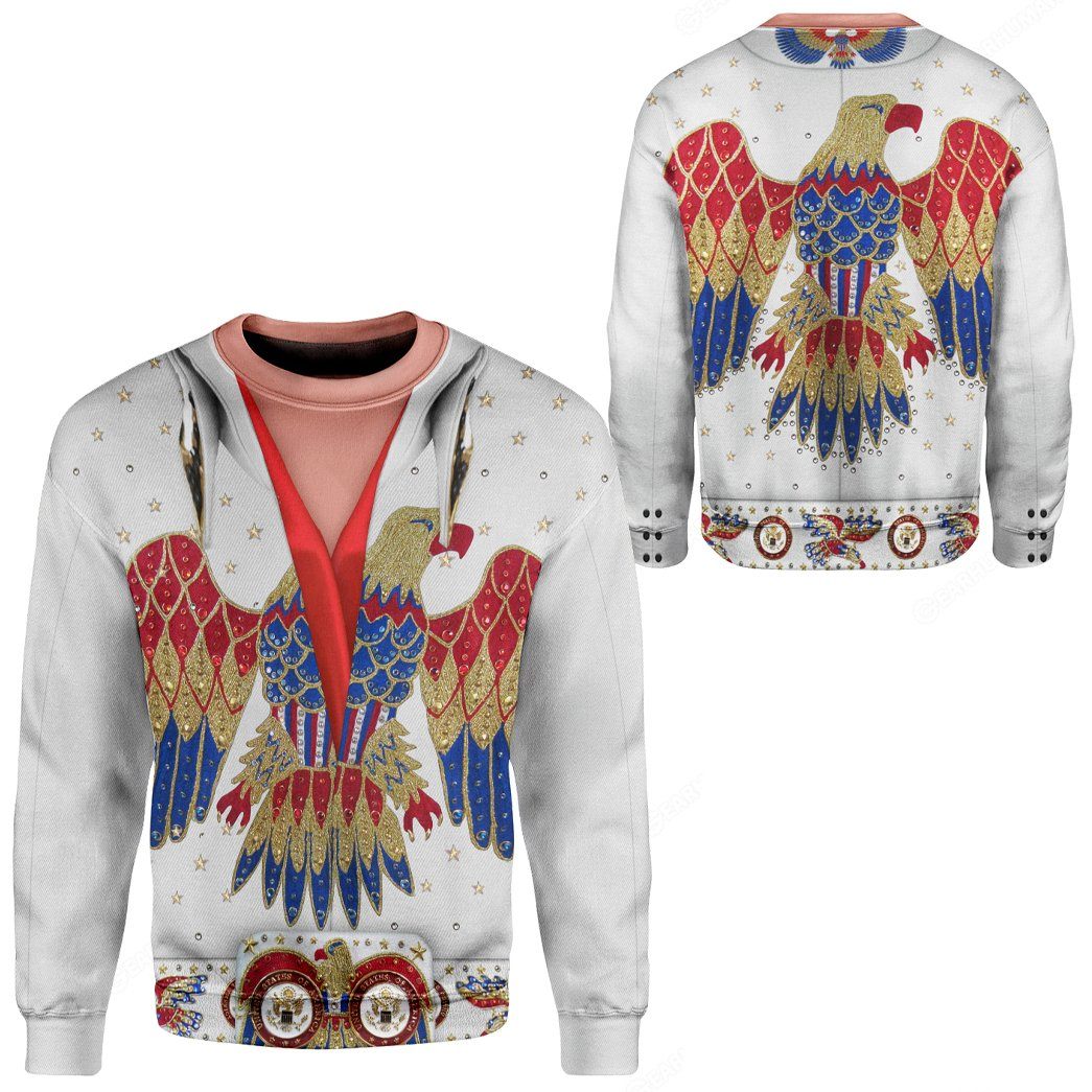 Gearhuman 3D Elvis Presley Eagle Jumpsuit Custom Sweatshirt Apparel GV030930 Sweatshirt 