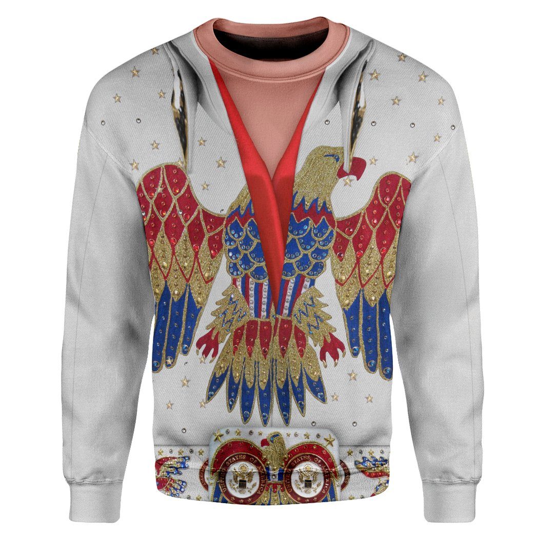 Gearhuman 3D Elvis Presley Eagle Jumpsuit Custom Sweatshirt Apparel GV030930 Sweatshirt Sweatshirt S 
