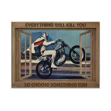 Gearhuman 3D Everything Will Kill You Racing Canvas GK25025 Canvas 1 Piece Non Frame M