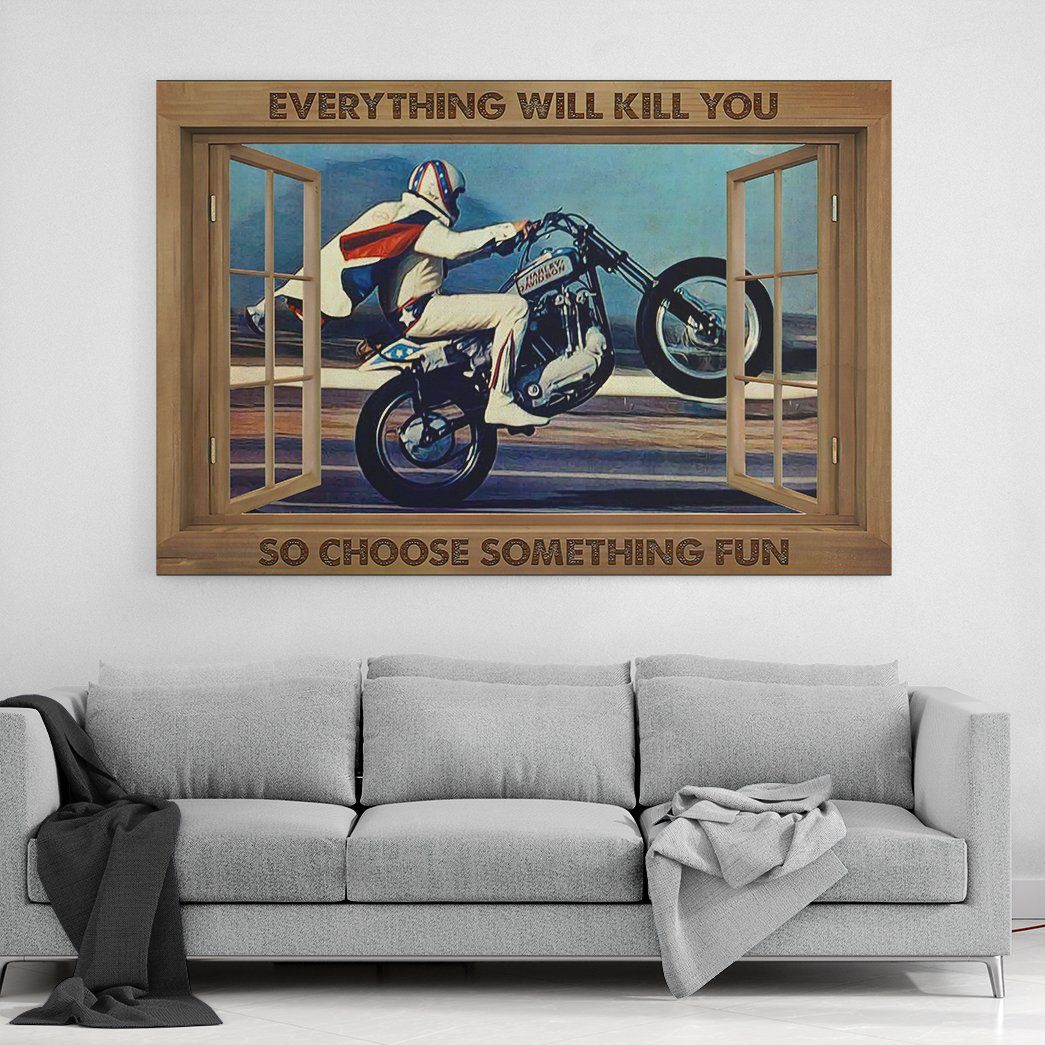 Gearhuman 3D Everything Will Kill You Racing Canvas GK25025 Canvas