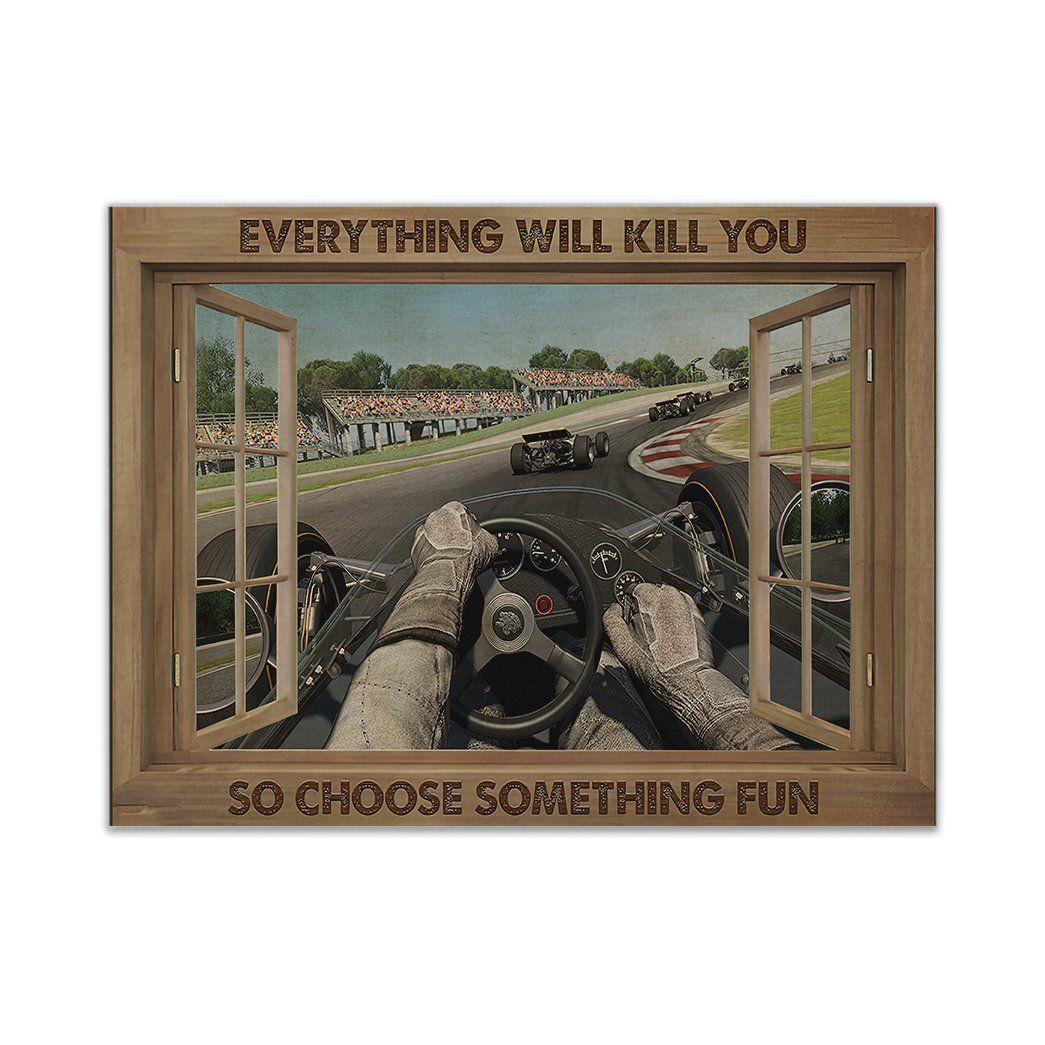 Gearhuman 3D Everything Will Kill You Racing GK25027 Canvas 1 Piece Non Frame M