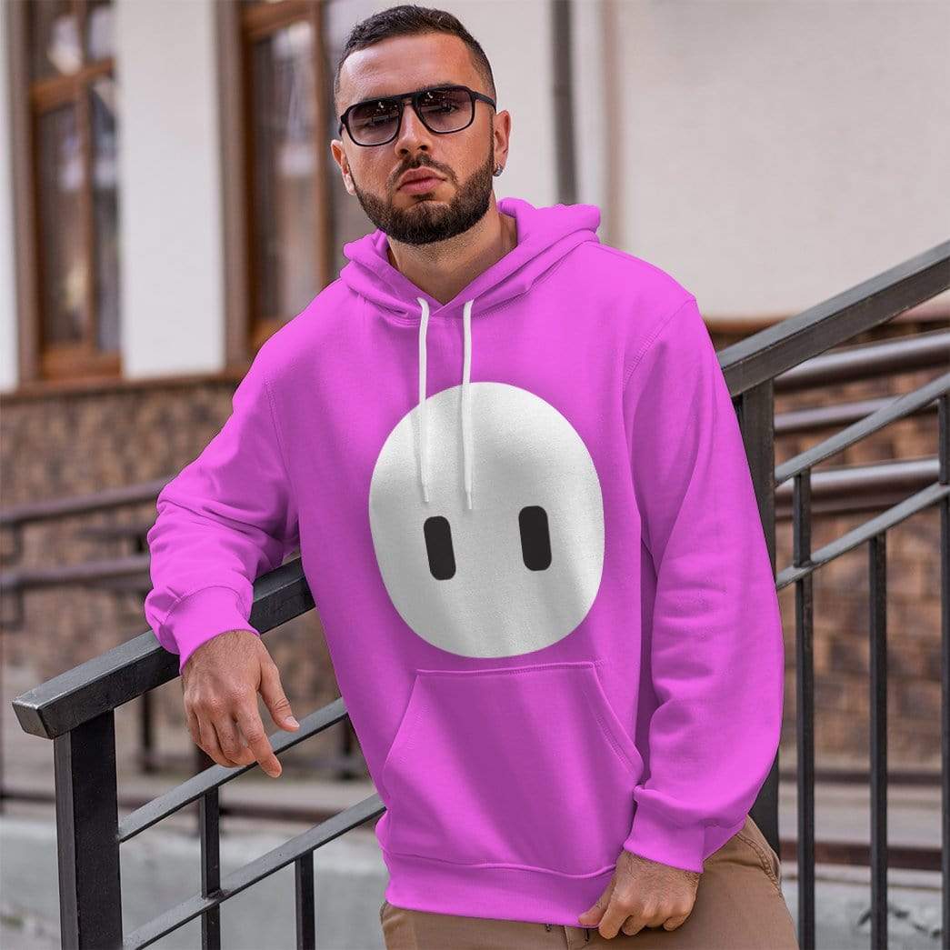 Gearhumans 3D Fall Guys Pink Custom Hoodie Apparel