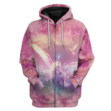 Gearhumans 3D Fantasic Unicorn Custom Hoodie Apparel