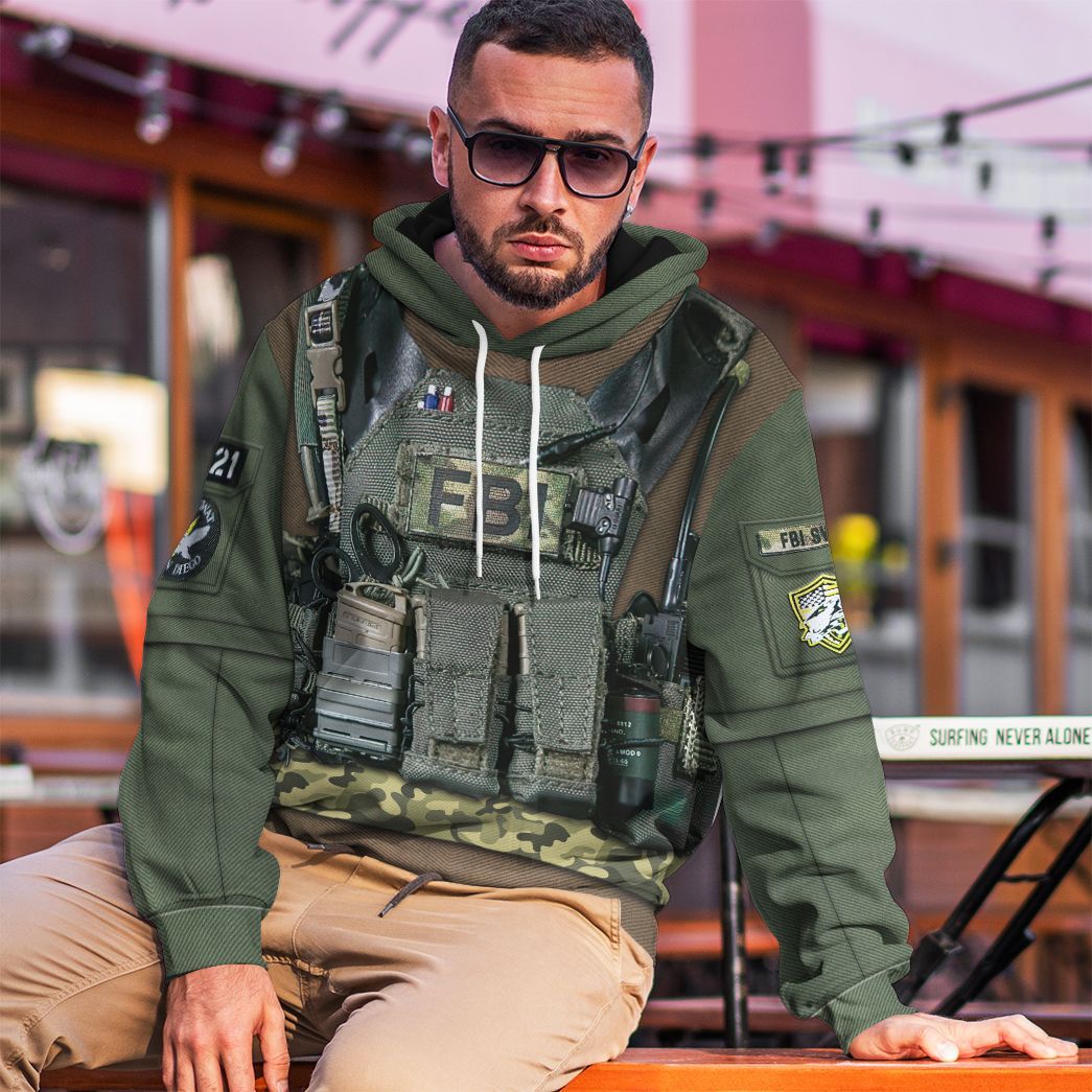 fbi gear Gearhumans 3D FBI Uniform Custom Tshirt Hoodie Appreal