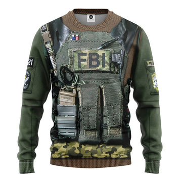 Gearhumans 3D FBI Uniform Custom Tshirt Hoodie Appreal