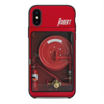 Gearhumans 3D Fire Fighter Hose Custom Name Phonecase