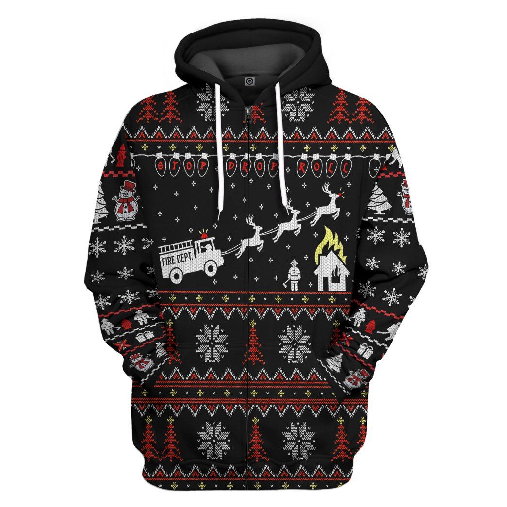 Fire department 2024 ugly christmas sweater