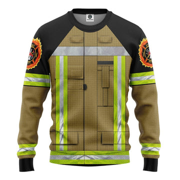 Gearhumans 3D Firefighter Uniform Custom Name Tshirt Hoodie Apparel