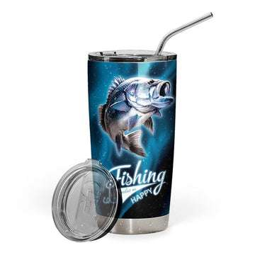 Gearhumans 3D Fishing Custom Design Vacuum Insulated Tumbler
