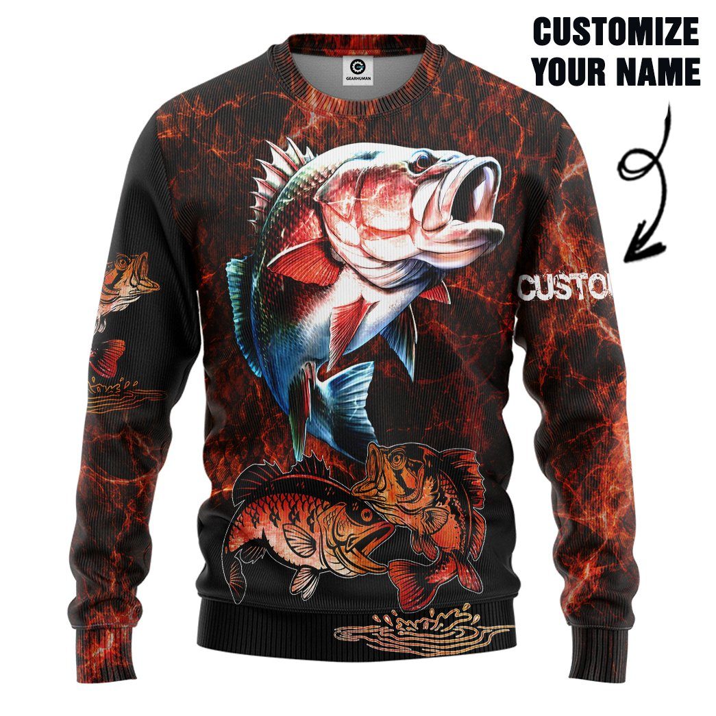 Gearhuman 3D Fishing Custom Name Tshirt Hoodie Apparel GB19017 3D Apparel
