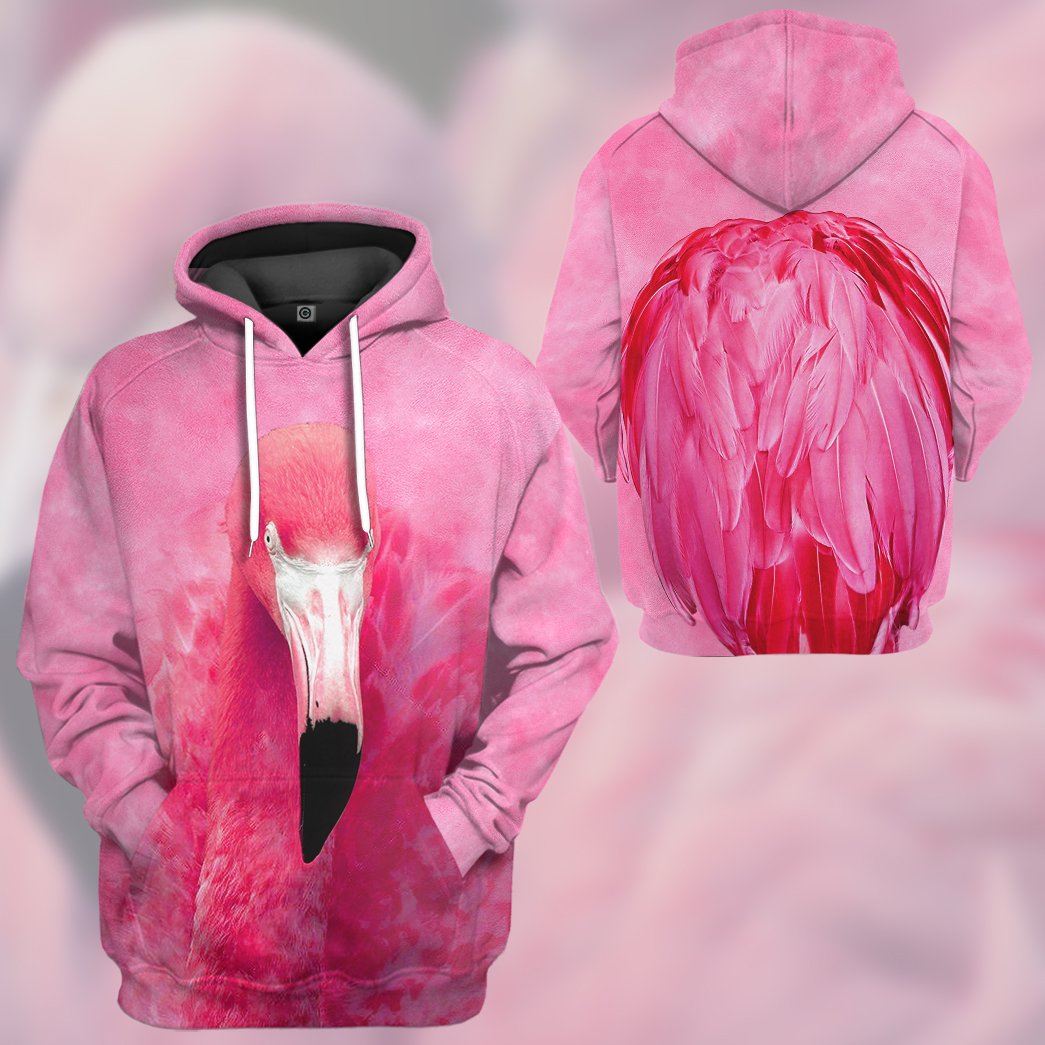 Gearhuman 3D Flamingo Front And Back Tshirt Hoodie Apparel GV08039 3D Apparel