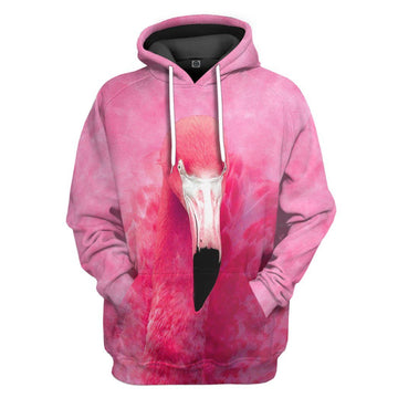 Gearhumans 3D Flamingo Front And Back Tshirt Hoodie Apparel