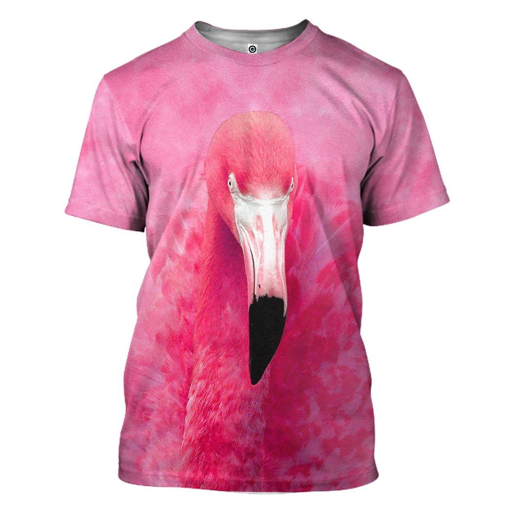 Gearhuman 3D Flamingo Front And Back Tshirt Hoodie Apparel GV08039 3D Apparel T-Shirt S