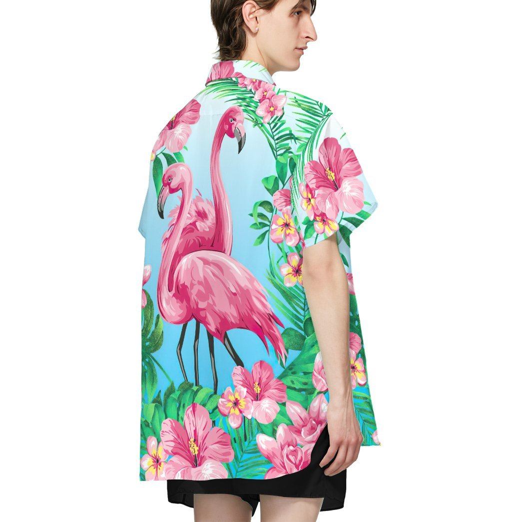 Gearhuman 3D Flamingo Hawaii Shirt GW1805211 Hawai Shirt 