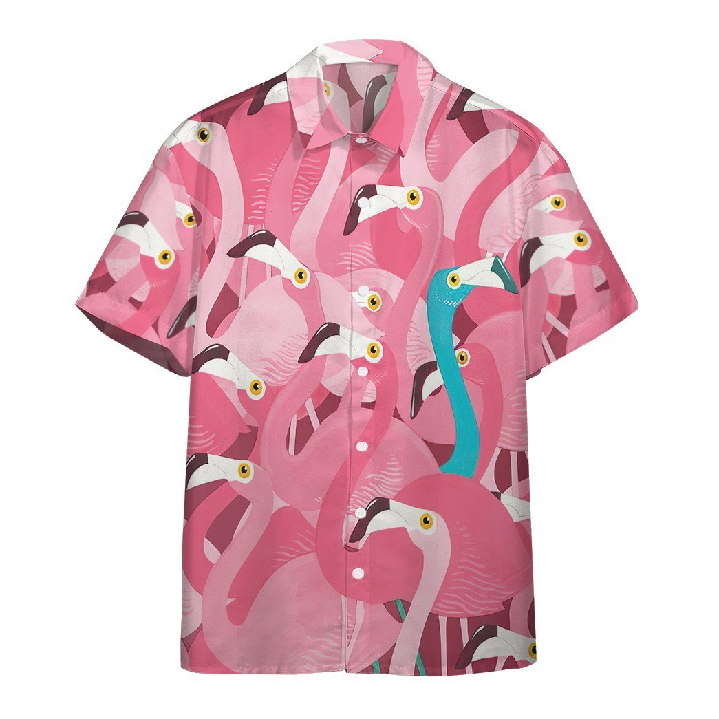 Gearhuman 3D Flamingo Hawaii Shirt ZC0306211 Hawai Shirt Short Sleeve Shirt S 