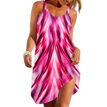Gearhuman 3D Flamingo Sleeveless Beach Dress