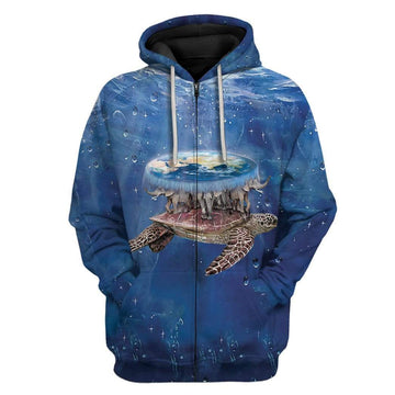 Gearhumans 3D Flat Earth Custom Hoodies Apparel