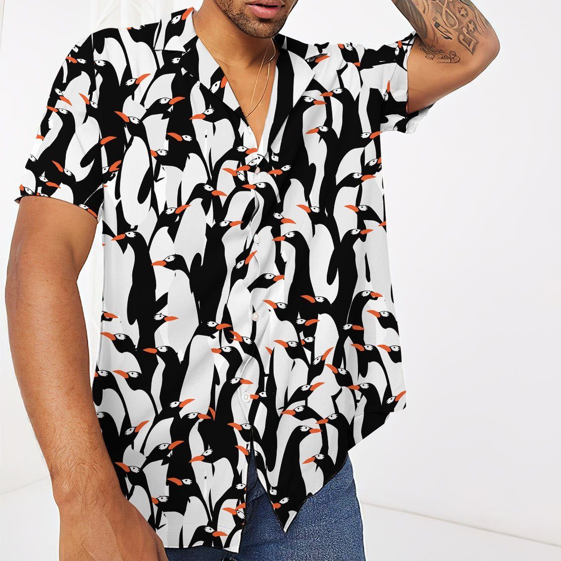 Gearhuman 3D Flying Penguins Hawaii Shirt ZK1406215 Hawai Shirt 