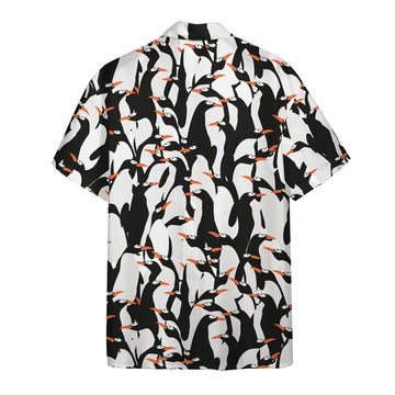 Gearhuman 3D Flying Penguins Hawaii Shirt