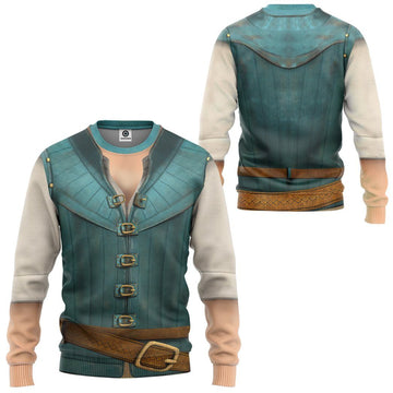 Gearhumans 3D Flynn Rider Prince Rapunzel Custom Tshirt Hoodie Apparel