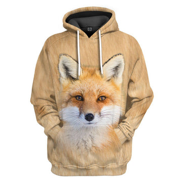 Gearhumans 3D Fox Front And Back Tshirt Hoodie Apparel