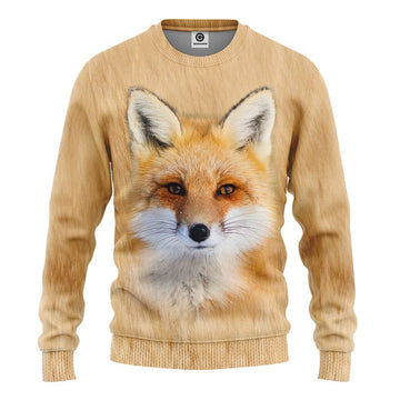 Gearhumans 3D Fox Front And Back Tshirt Hoodie Apparel