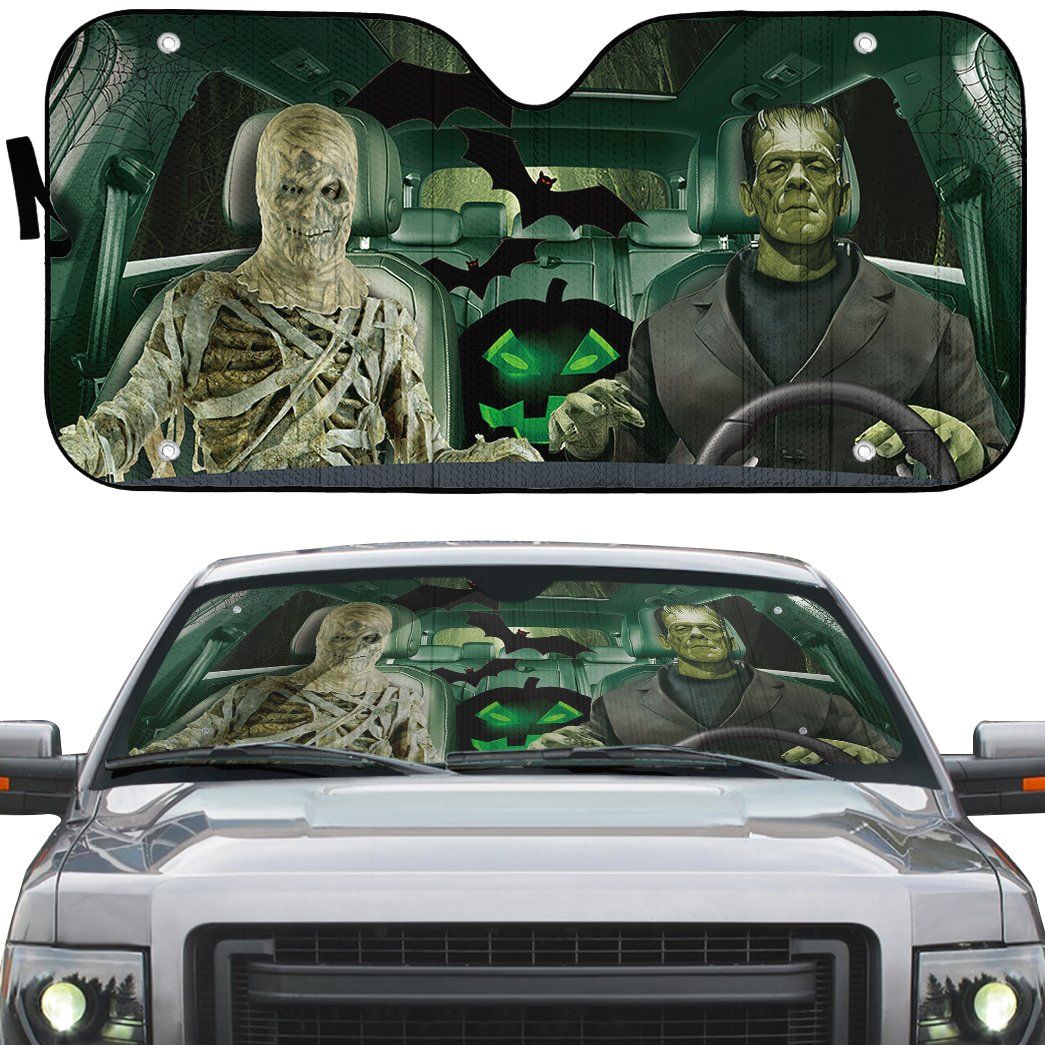 Gearhuman 3D Frankenstein And The Mummy Custom Car Auto Sunshade GW28087 Auto Sunshade 