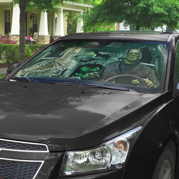 Gearhumans 3D Frankenstein And The Mummy Custom Car Auto Sunshade
