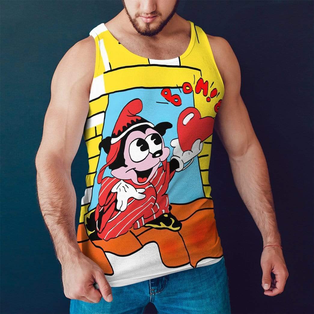 Gearhumans 3D Freddie Mercury Betty Boop Wembley Custom Tanktop Apprel