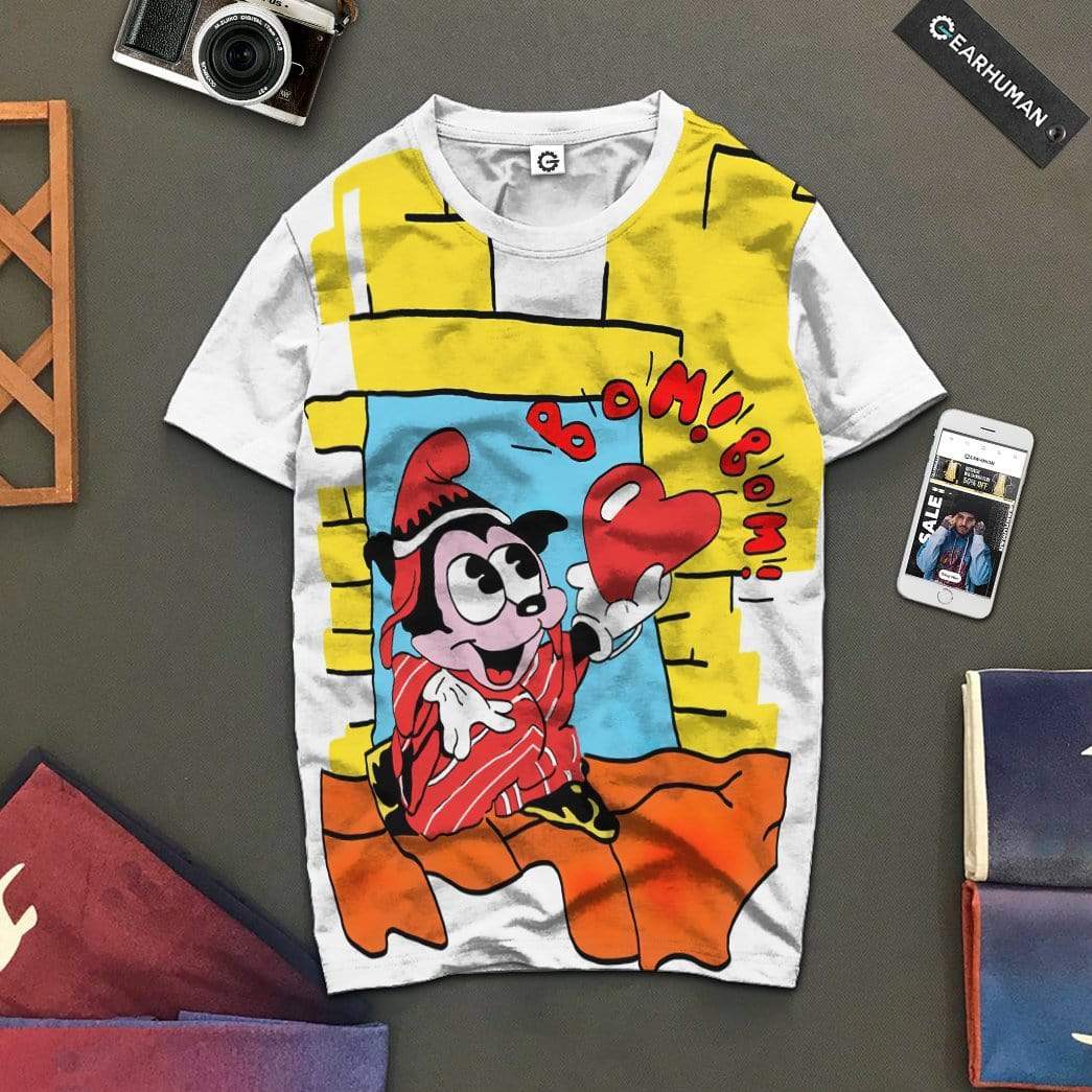 Gearhuman 3D Freddie Mercury Betty Boop Wembley Custom Tshirt Apprel GN20088 3D T-shirt 