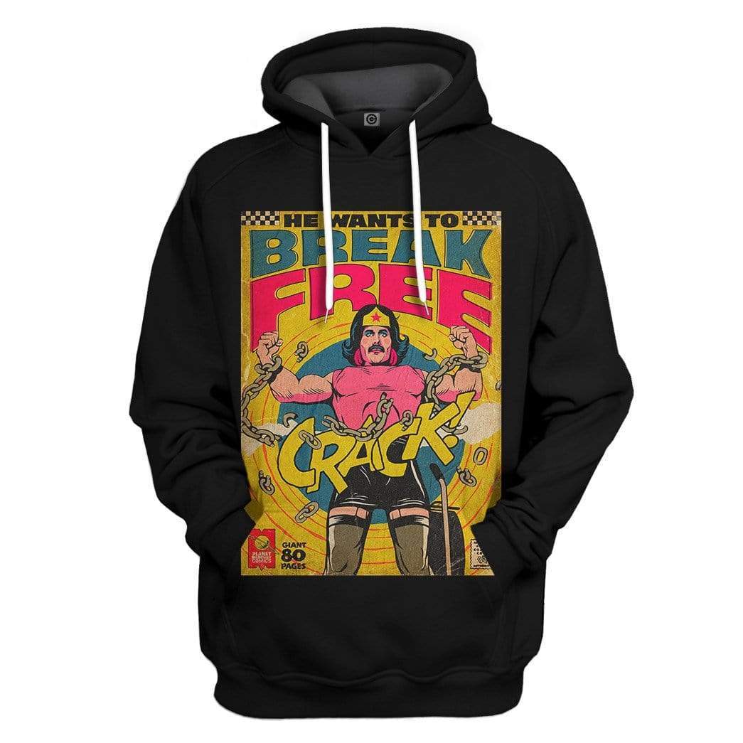 Gearhuman 3D Freddie Mercury Break Free Vintage Comic Book Covers Custom Hoodie Apparel GN21087 3D Custom Fleece Hoodies Hoodie S 