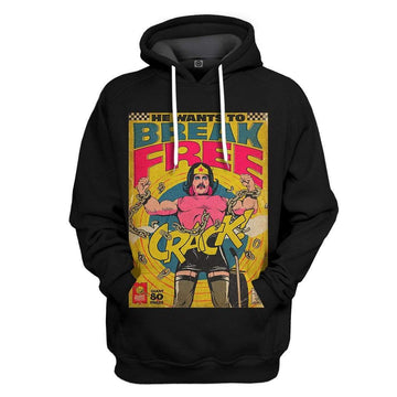 Gearhumans 3D Freddie Mercury Break Free Vintage Comic Book Covers Custom Hoodie Apparel