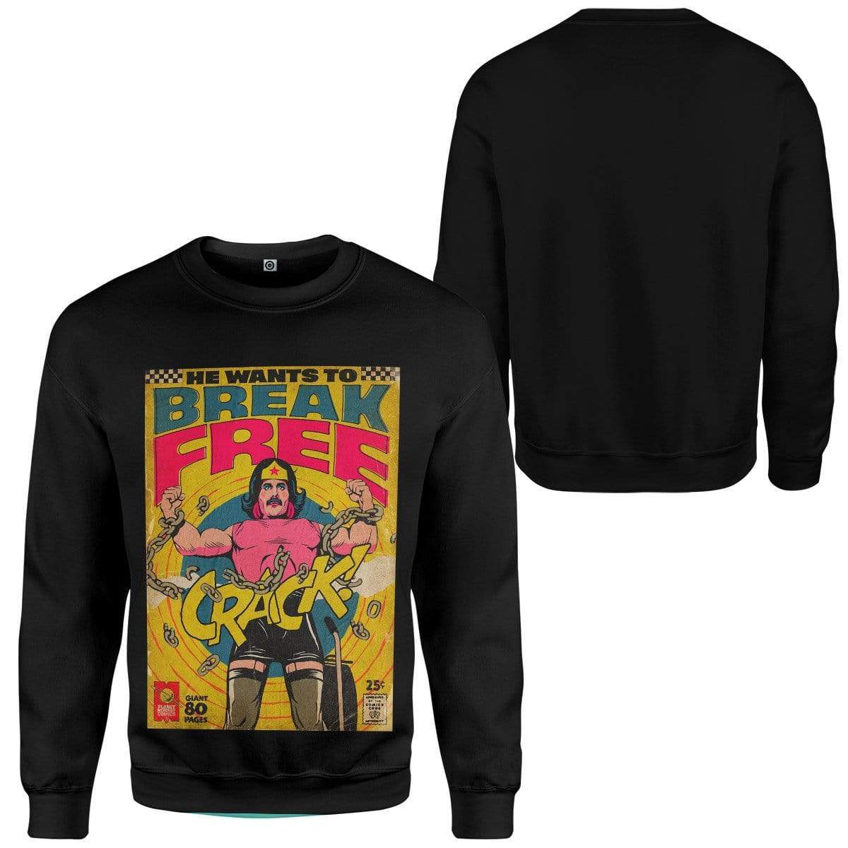 Gearhuman 3D Freddie Mercury Break Free Vintage Comic Book Covers Custom Sweatshirt Apparel GN21087 Sweatshirt 