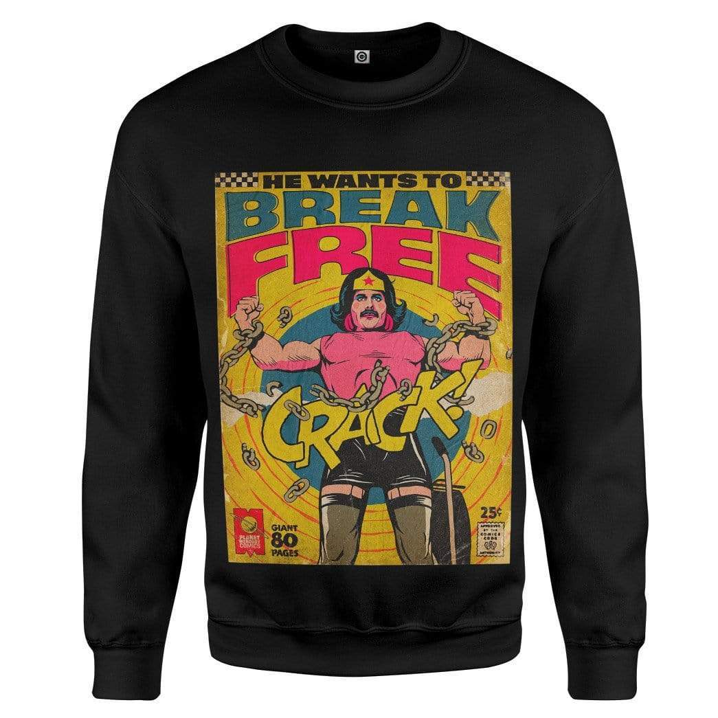 Gearhuman 3D Freddie Mercury Break Free Vintage Comic Book Covers Custom Sweatshirt Apparel GN21087 Sweatshirt Sweatshirt S 