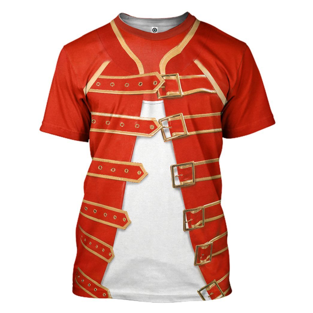 Gearhuman 3D Freddie Mercury Costume Custom Hoodie Apparel CW21125 3D Apparel T-Shirt S 