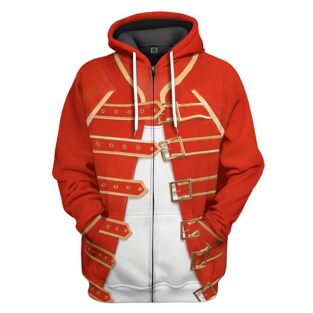 Gearhuman 3D Freddie Mercury Costume Custom Hoodie Apparel CW21125 3D Apparel Zip Hoodie S 