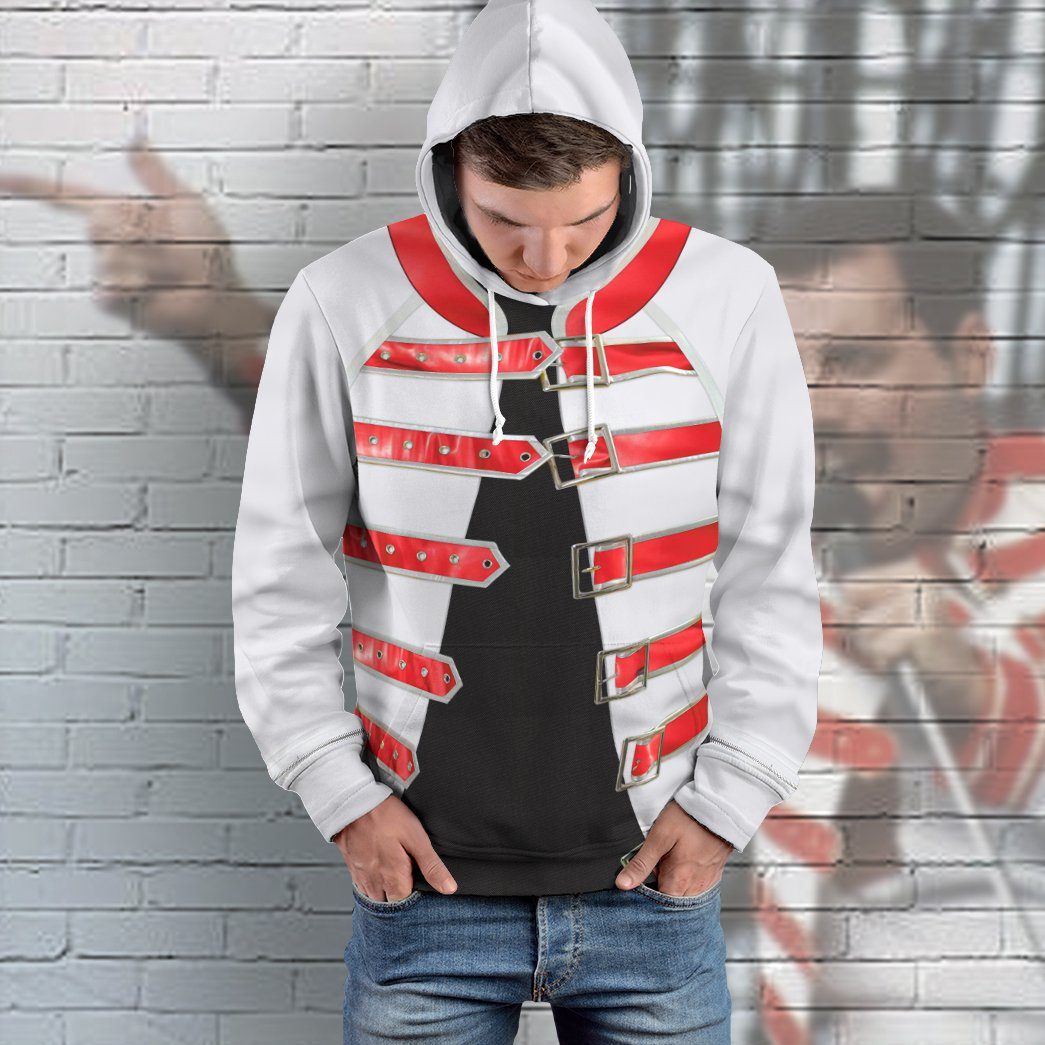 Gearhumans 3D Freddie Mercury Costume Custom Hoodie Apparel