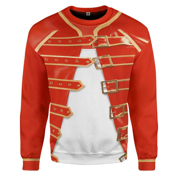 Gearhuman 3D Freddie Mercury Costume Custom Sweatshirt Apparel GW120821 Sweatshirt Sweatshirt S 
