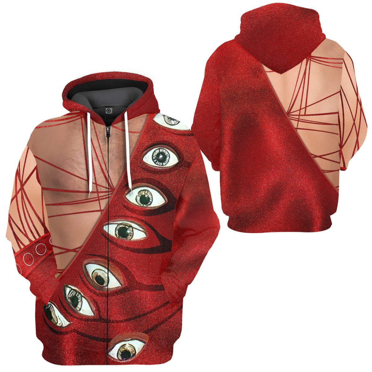 Gearhuman 3D Freddie Mercury Eyeball Suit Custom Hoodie Apparel GW120813 3D Custom Fleece Hoodies 