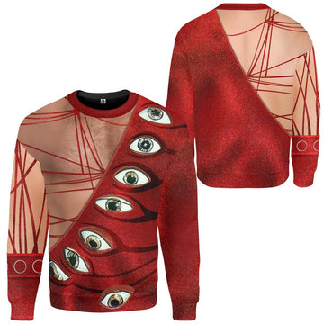 Gearhumans 3D Freddie Mercury Eyeball Suit Custom Sweatshirt Apparel