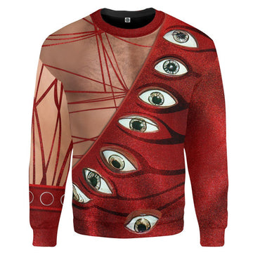 Gearhumans 3D Freddie Mercury Eyeball Suit Custom Sweatshirt Apparel